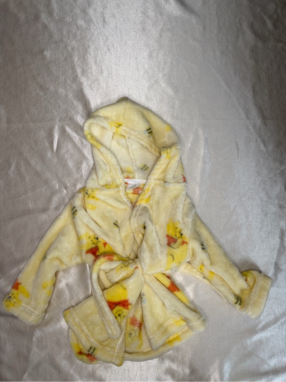 Disney Baby Winnie the Pooh Fleece Hooded Robe Size 0-9m Super Soft And Cute